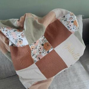 Valider la commande d'une couverture patchwork personnalisée