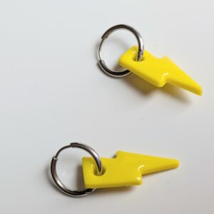 Pampilles interchangeables pour créoles /éclair jaune citron