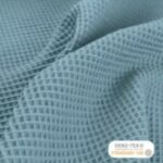 Coton gaufré vieux bleu