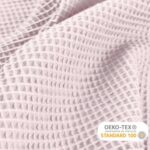 coton gaufré bois de rose clair