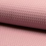coton gaufré rose thé