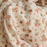 double gaze de coton fleurs Nina