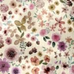 double gaze imprimée fleur hortense