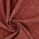 Double gaze pois dorés tomette