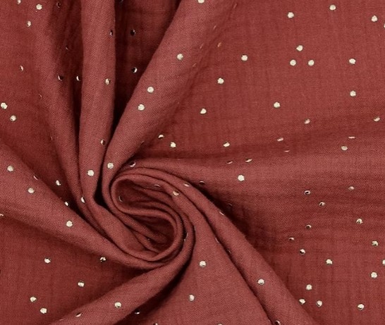 Double gaze pois dorés tomette