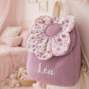 Sac à dos rabat fleurs