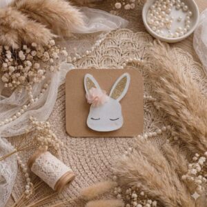 Barrette lapinou noeud nude