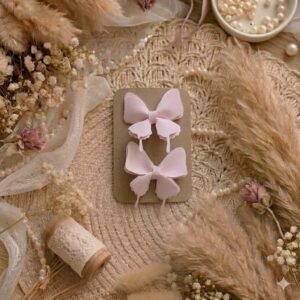 Duo de barrettes rose clair