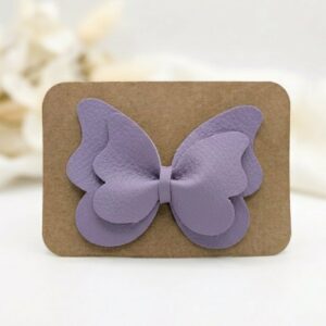 Barrette papillon lilas